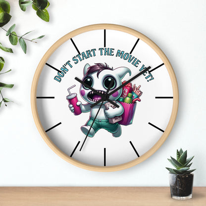 Summerween Don't Start The Movie Cute Monster Wall Clock