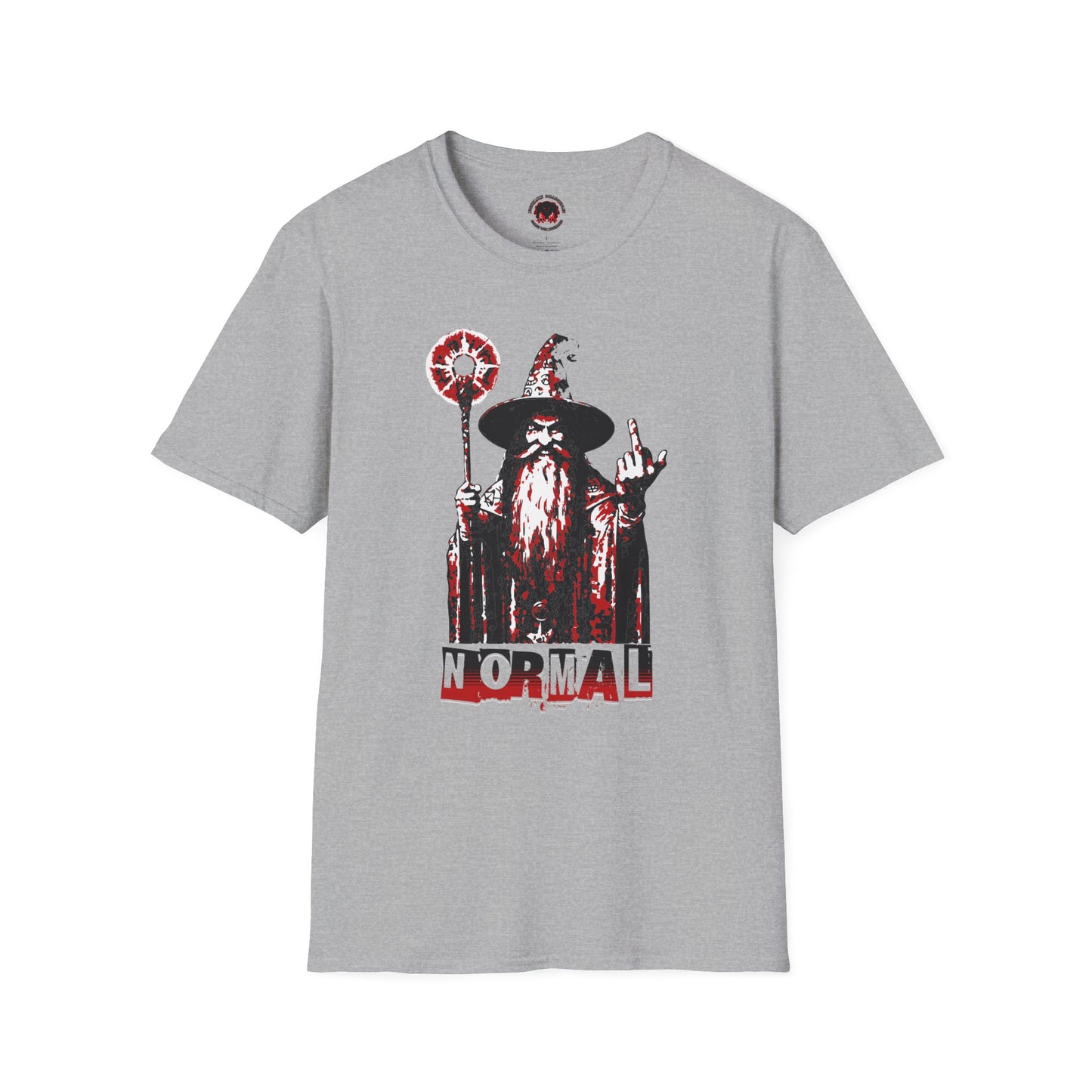 Unisex Soft Style T-Shirt - F*ck Normal Middle Finger Wizard Design