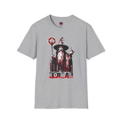 Unisex Soft Style T-Shirt - F*ck Normal Middle Finger Wizard Design