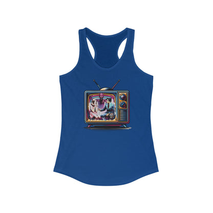 Late Night Devil Talk Show Horror Womens Ideal Racerback Tank