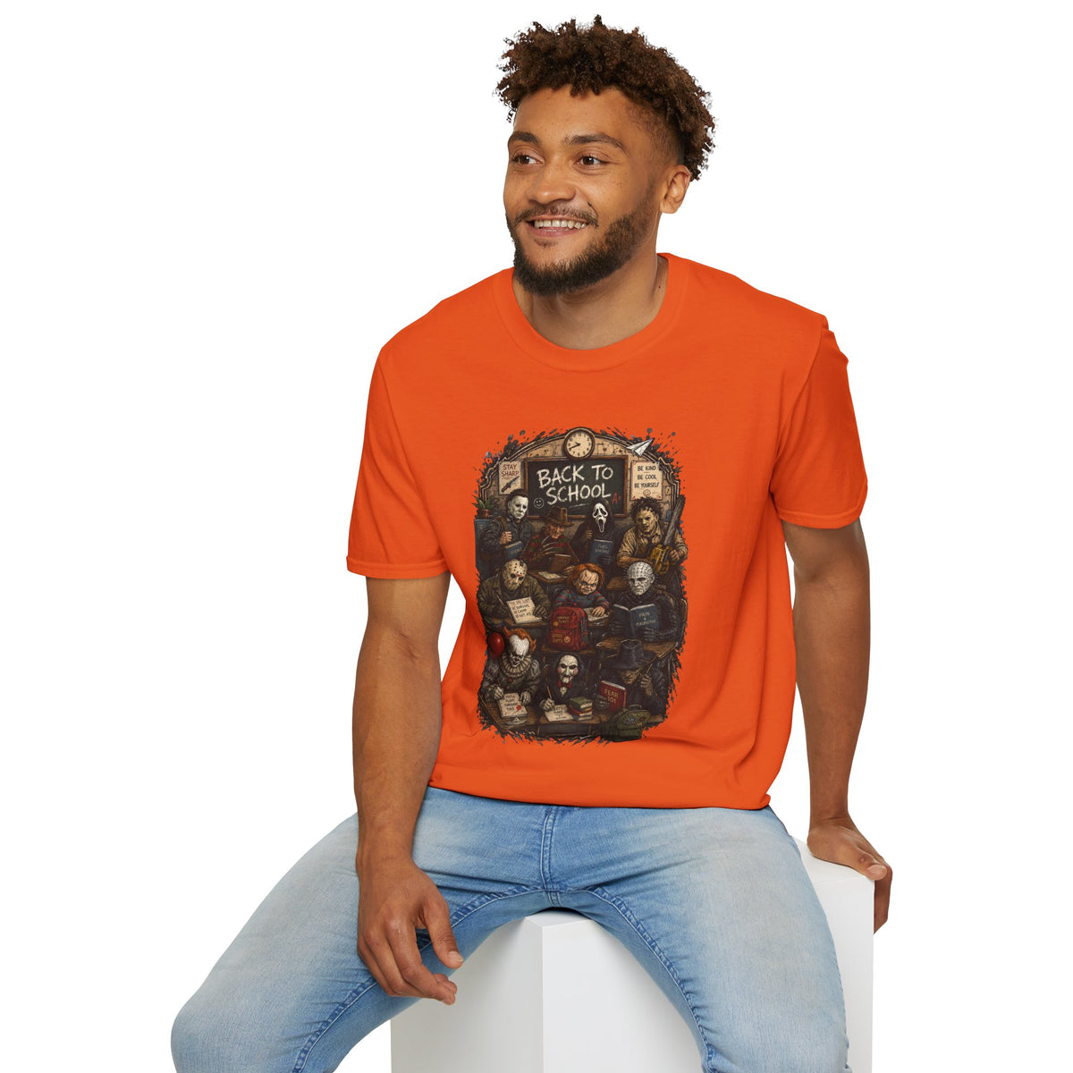 "Back to School" Horror Movie Character Class Portrait - T Shirt