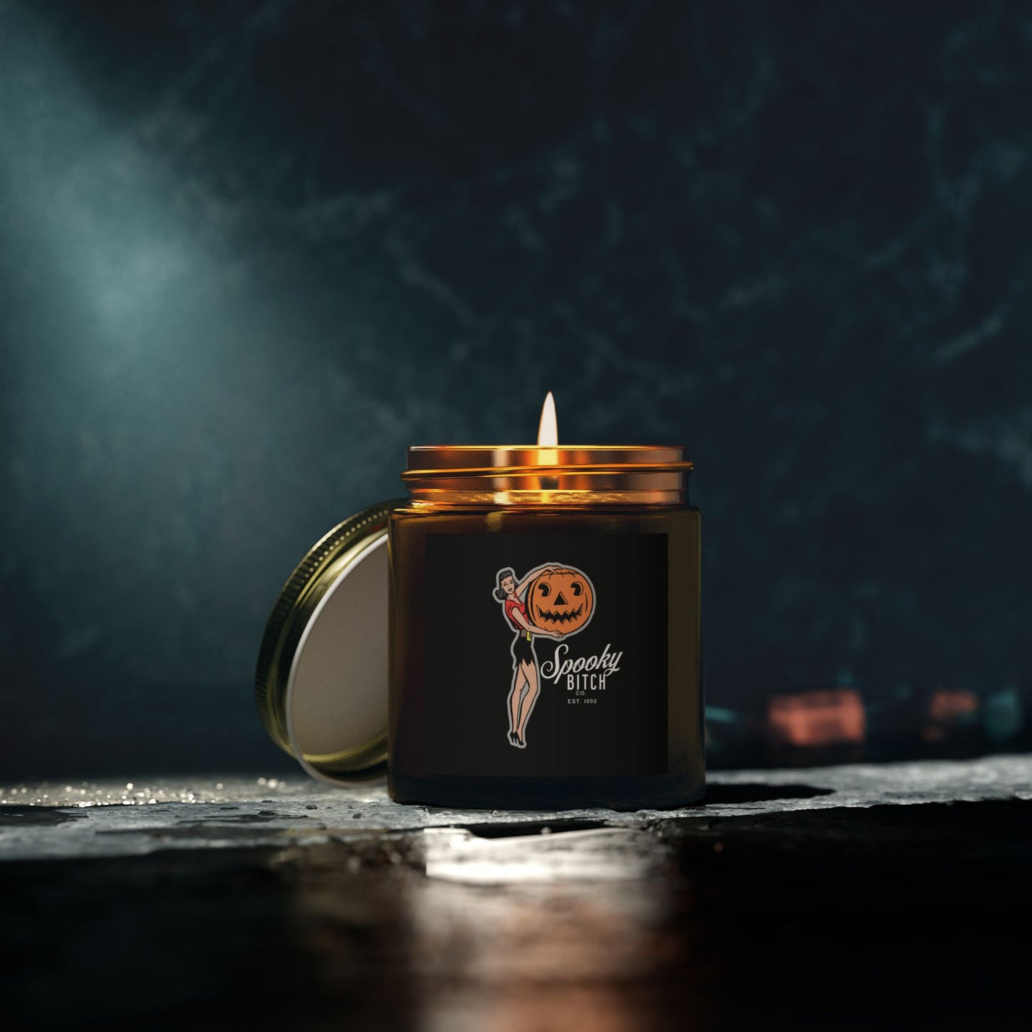 Scented Candle - Fun Witch Design, Gothic, Spooky Bitch Company (4oz, 9oz)