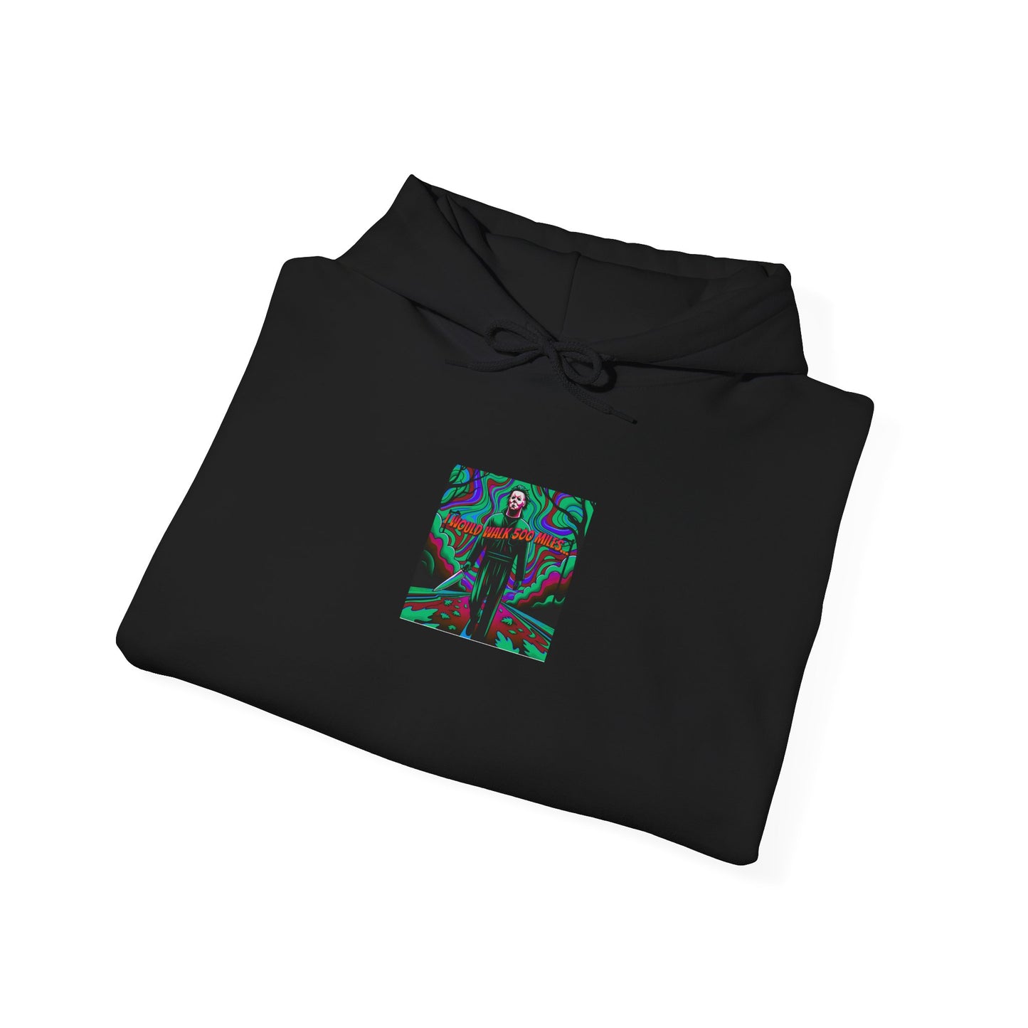 Psychedelic Road Trip Michael Hoodie – "Would Walk 500 Miles" Graphic Pullover
