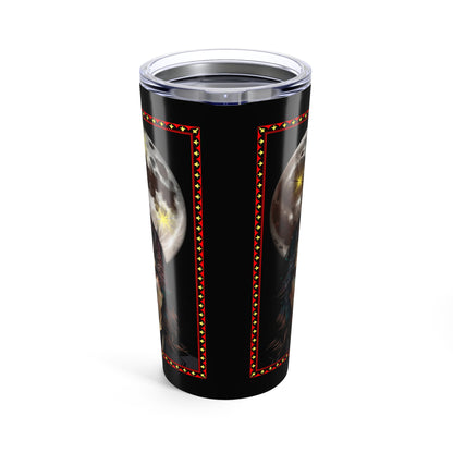 20oz Tumbler - Ozzy Bark at the Moon design