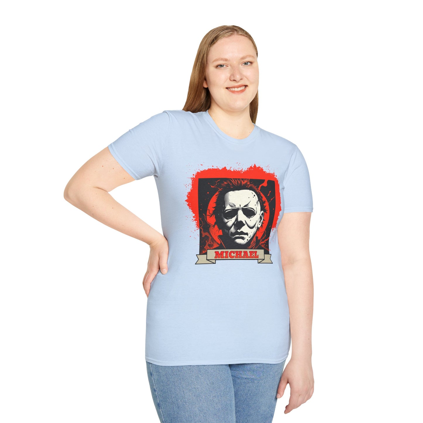 Vintage Horror Mask Portrait "Michael" Graphic T-Shirt