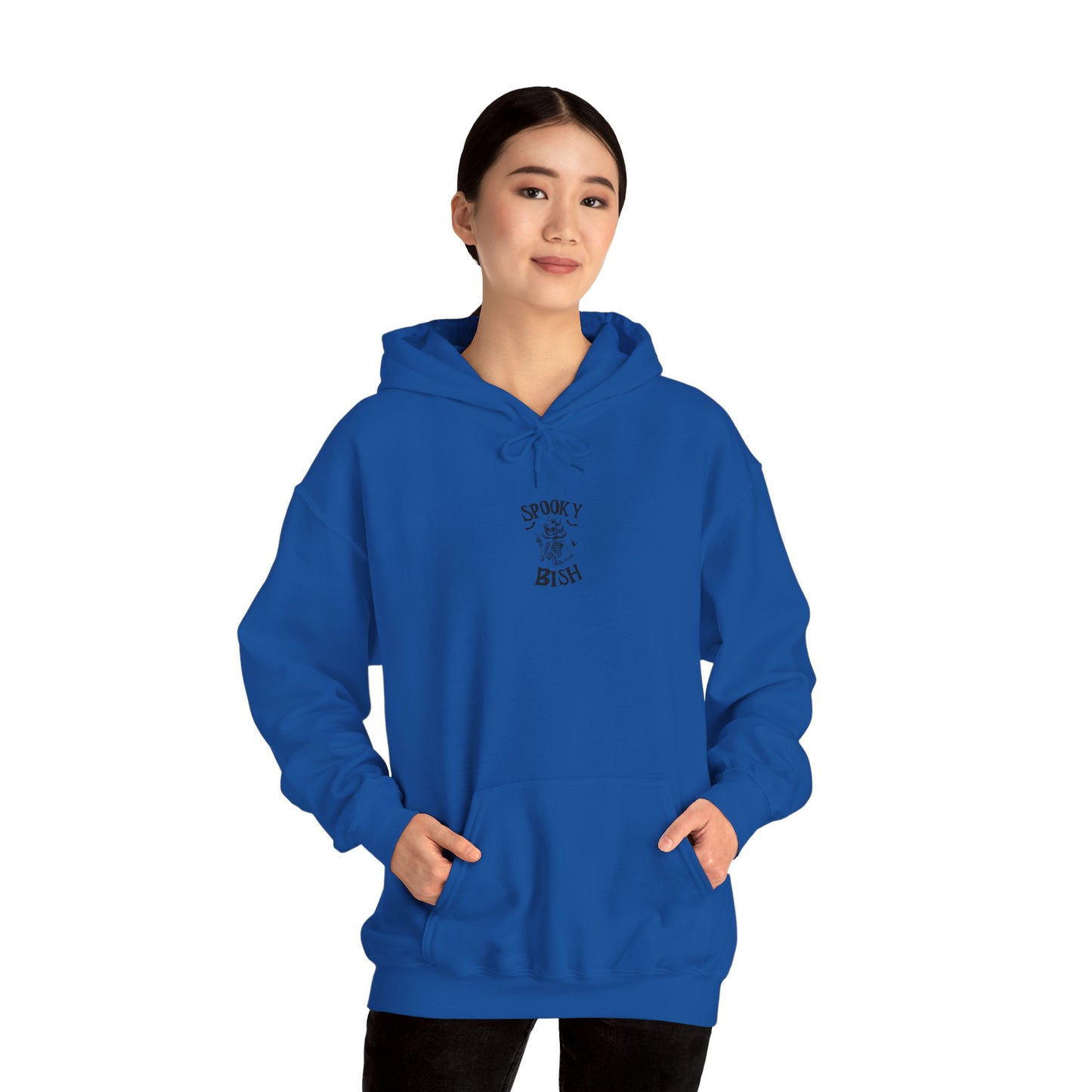 Spooky Bish Hoodie — Cute Skeleton in Sunglasses Design