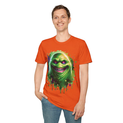 Slimey Ghost Spector Horror Fun Unisex Soft style T Shirt Men Women