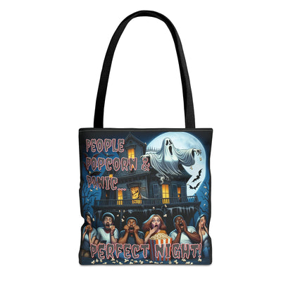 People Popcorn & Panic Perfect Night Shoulder Tote Bag (AOP)