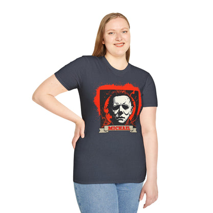 Vintage Horror Mask Portrait "Michael" Graphic T-Shirt