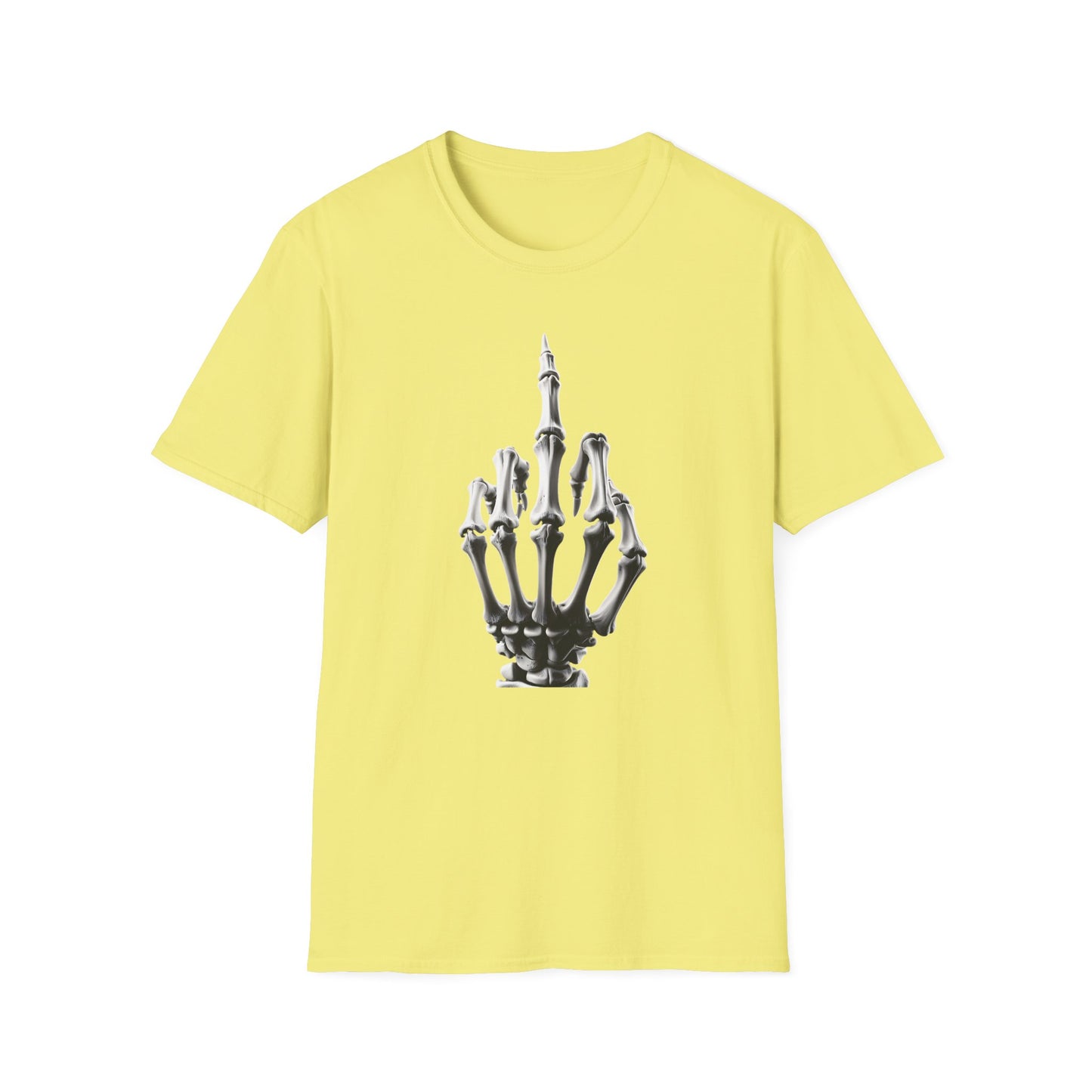Skeleton Middle Finger T-Shirt — Edgy Gothic Graphic Tee