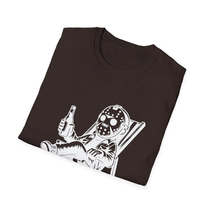 Jason Relaxing Graphic Tee — Funny Horror Movie T-Shirt