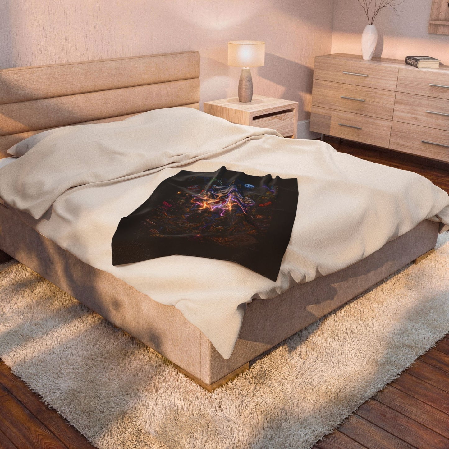 80's Retro Horror Movie Plush Blanket Throw for Fans