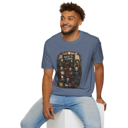 "Back to School" Horror Movie Character Class Portrait - T Shirt