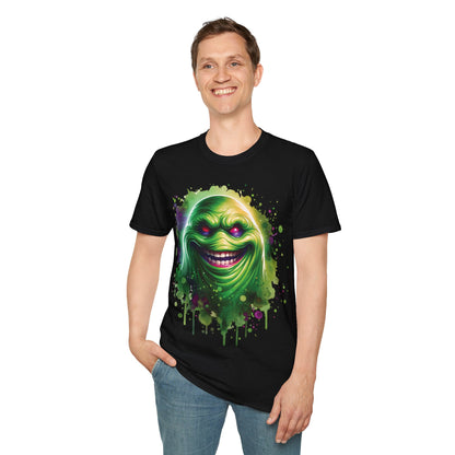 Slimey Ghost Spector Horror Fun Unisex Soft style T Shirt Men Women