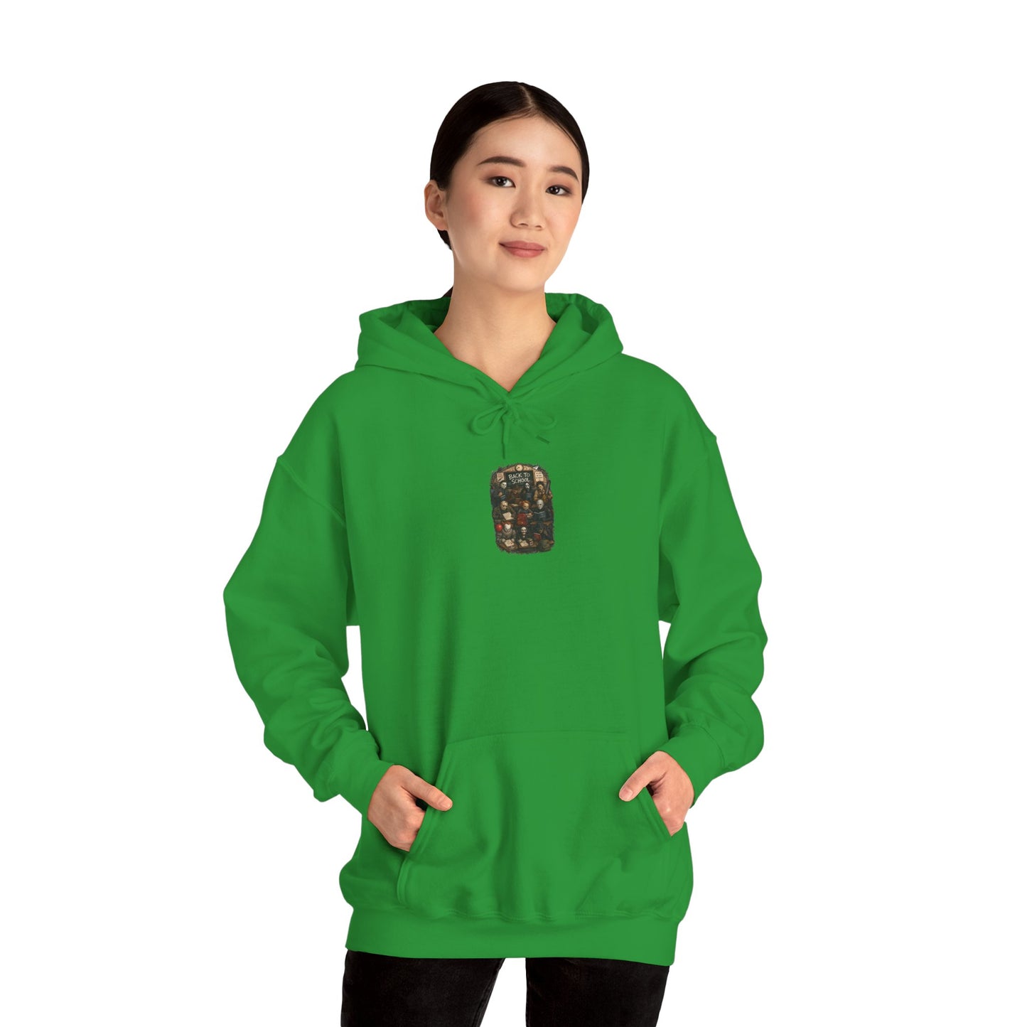 Horror Icons "Back to School" Hoodie — Vintage Movie Villains Graphic Sweatshirt
