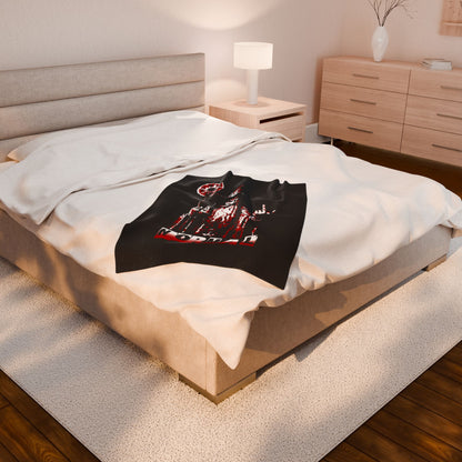 Velveteen Plush Blanket - F*ck Normal! Wizard Middle Finger Design