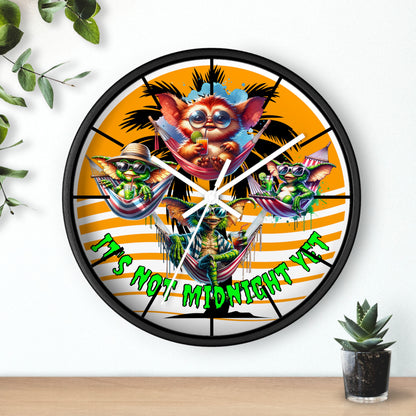 Summerween It's Not Midnight Yet! Gremlins Beach Day Wall Clock