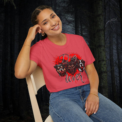 Dog Lover Hounds Of Hell Bloody heart Horror Fun Unisex Softstyle T-Shirt Animal Dark Humor Shirt