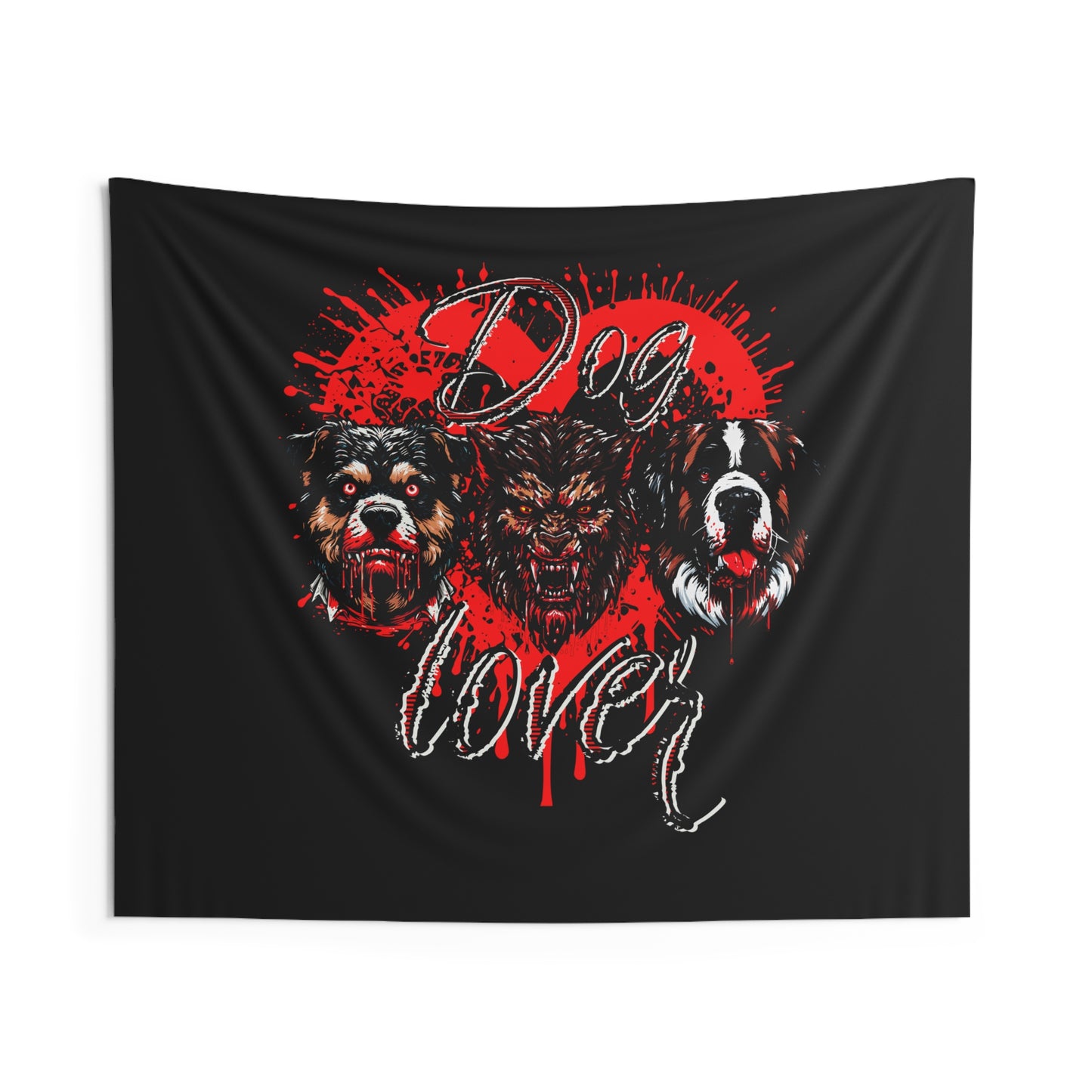 Dog Lover Art Bloody Hounds Of Hell Werewolf Indoor Wall Hanging Horror Tapestry