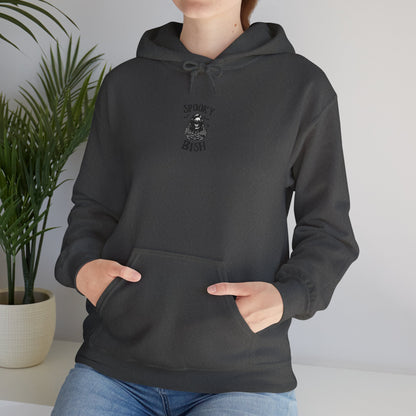 Spooky Bish Hoodie — Skeleton Finger and Sunglasses Design
