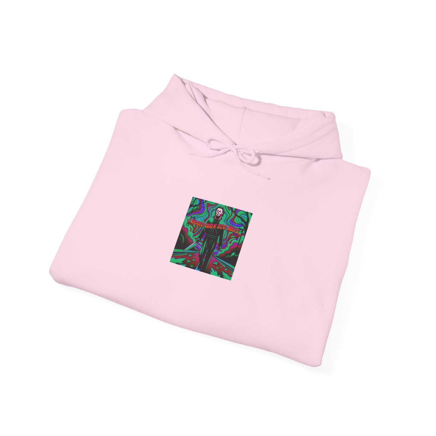Psychedelic Road Trip Michael Hoodie – "Would Walk 500 Miles" Graphic Pullover