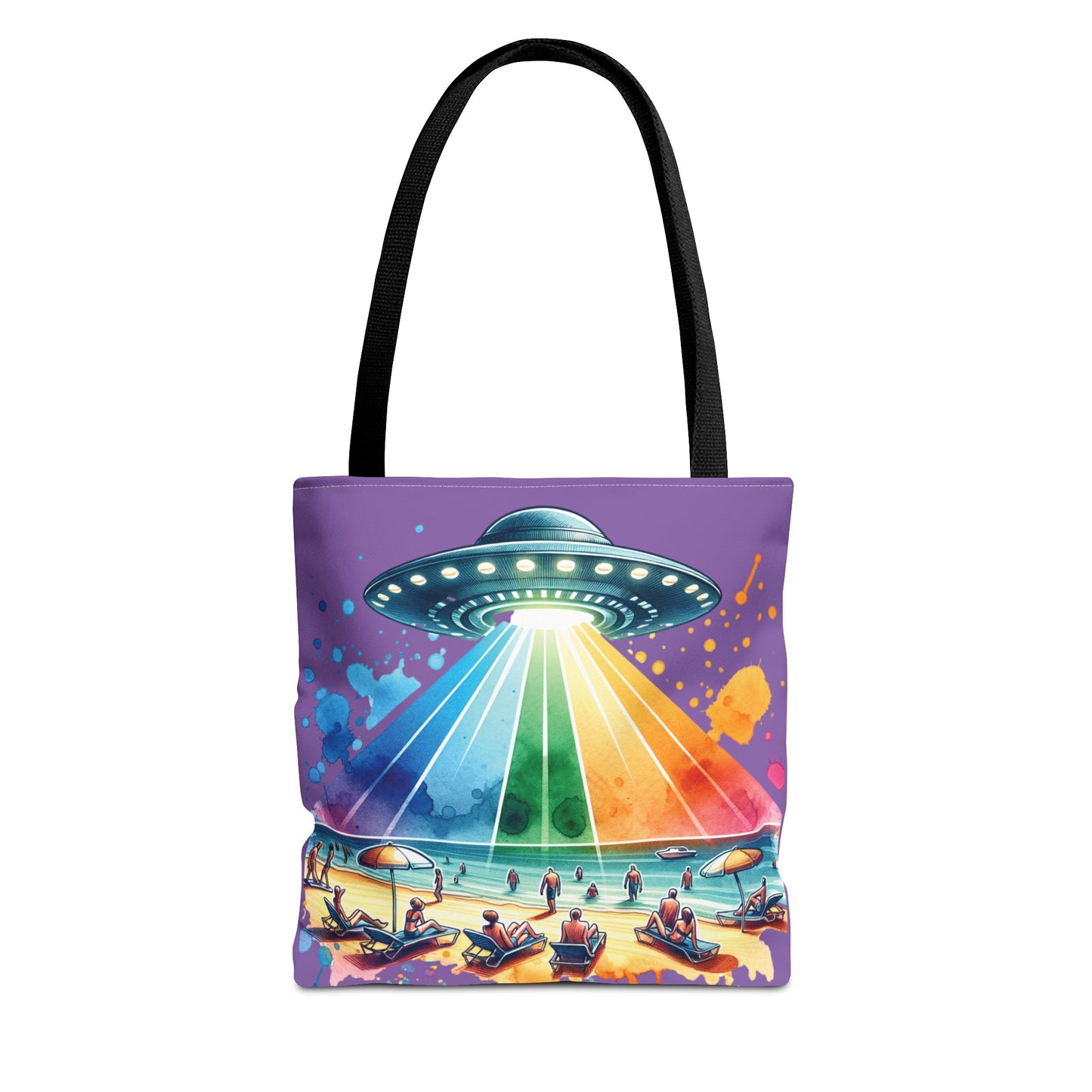 Summerween UFO Beach Day Shoulder Tote Bag (AOP) 3 Sizes