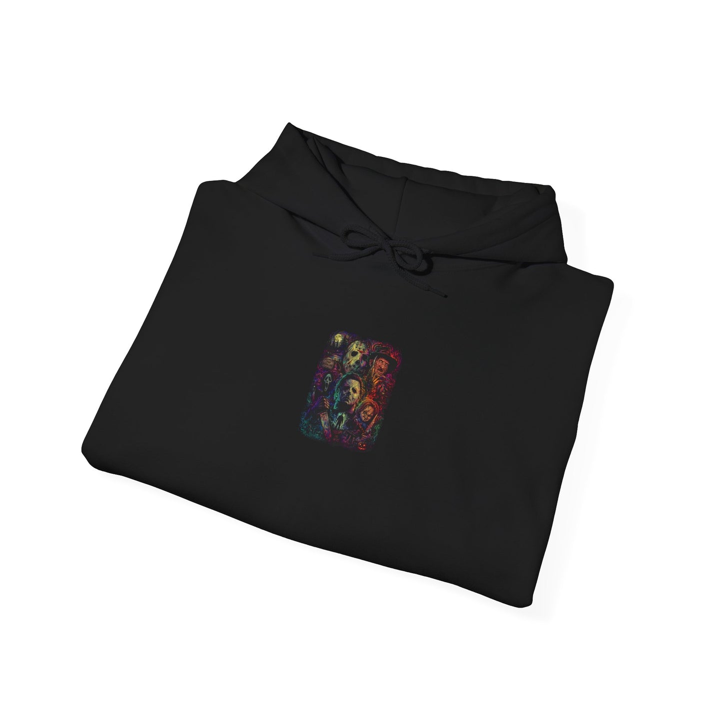 Horror Icons Hoodie — Vintage Slasher Collage Sweatshirt