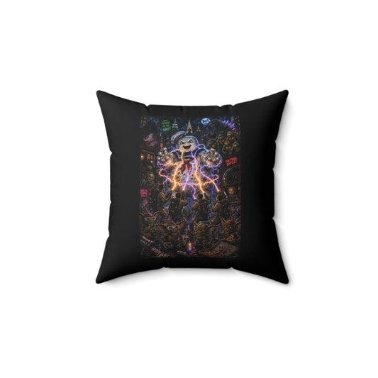 80's Horror Retro Halloween Throw Pillow Decorative Cushion