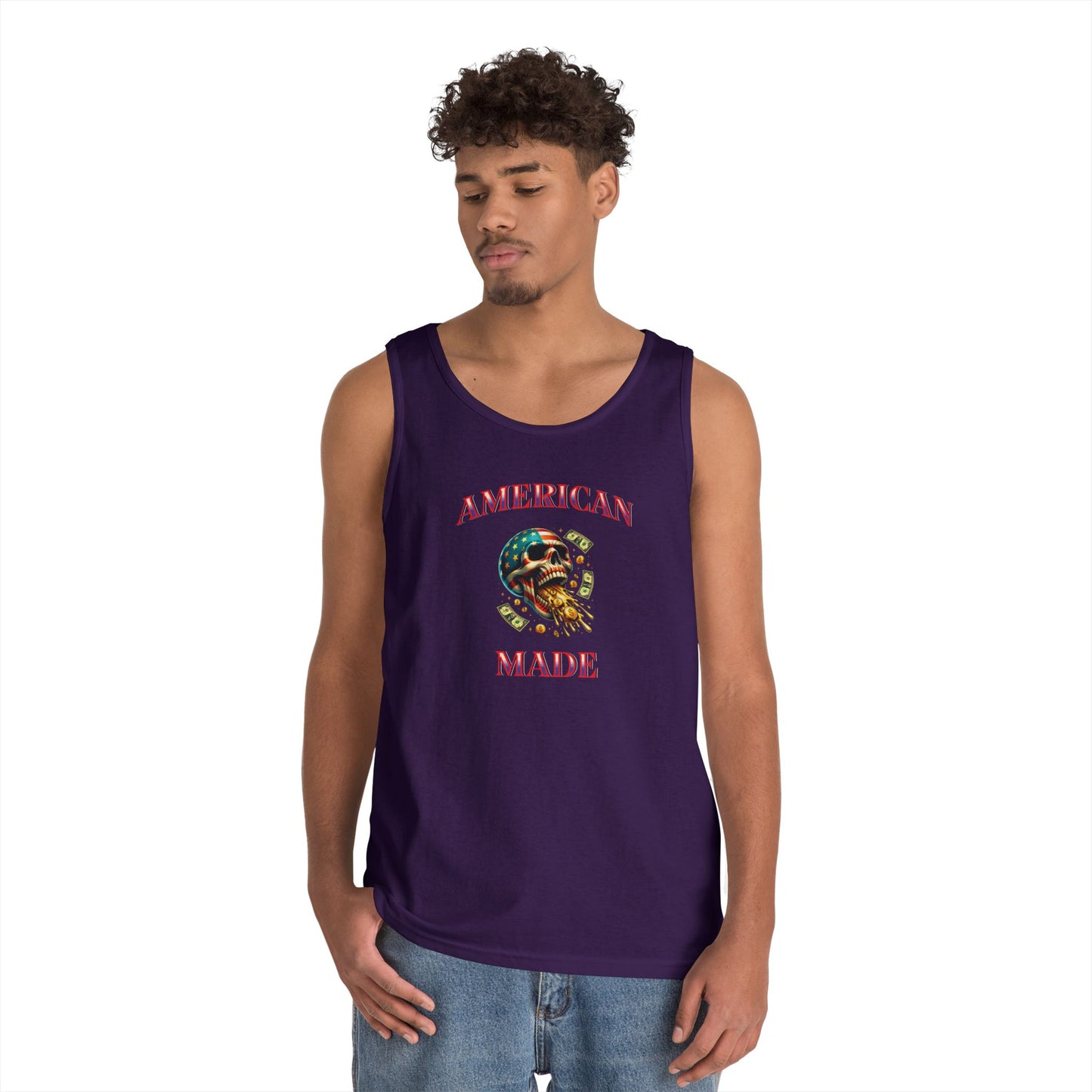 Tank Top - American Made Skull Money Design