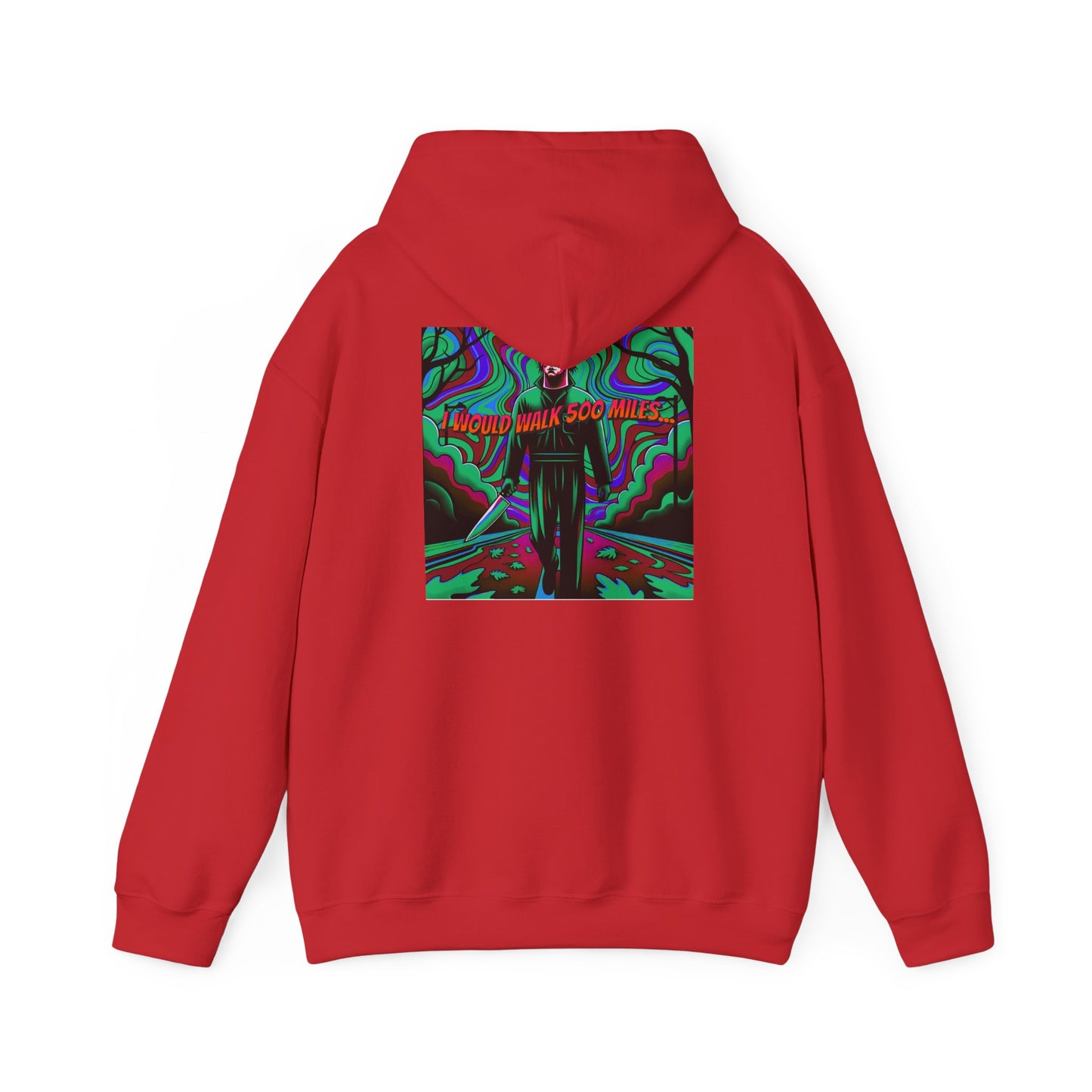 Psychedelic Road Trip Michael Hoodie – "Would Walk 500 Miles" Graphic Pullover