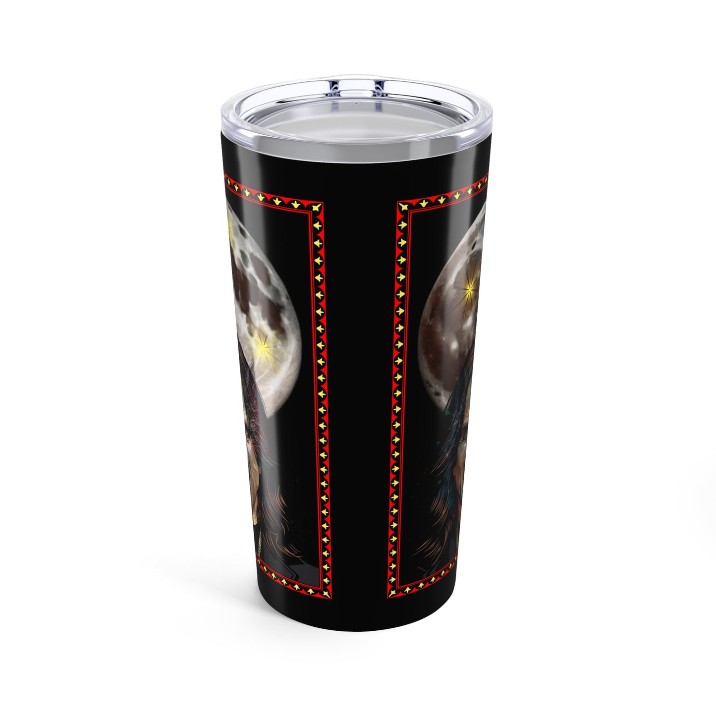20oz Tumbler - Ozzy Bark at the Moon design