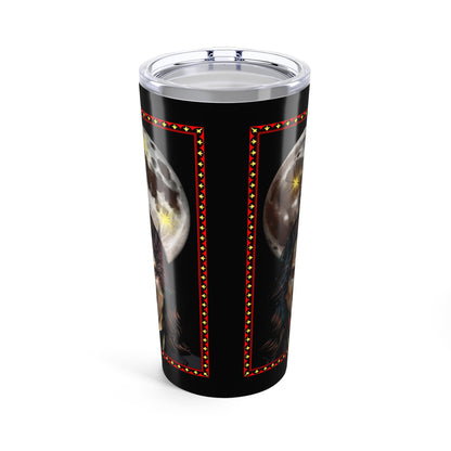 20oz Tumbler - Ozzy Bark at the Moon design