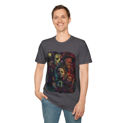 Horror Icons Collage T-Shirt —  Graphic Tee