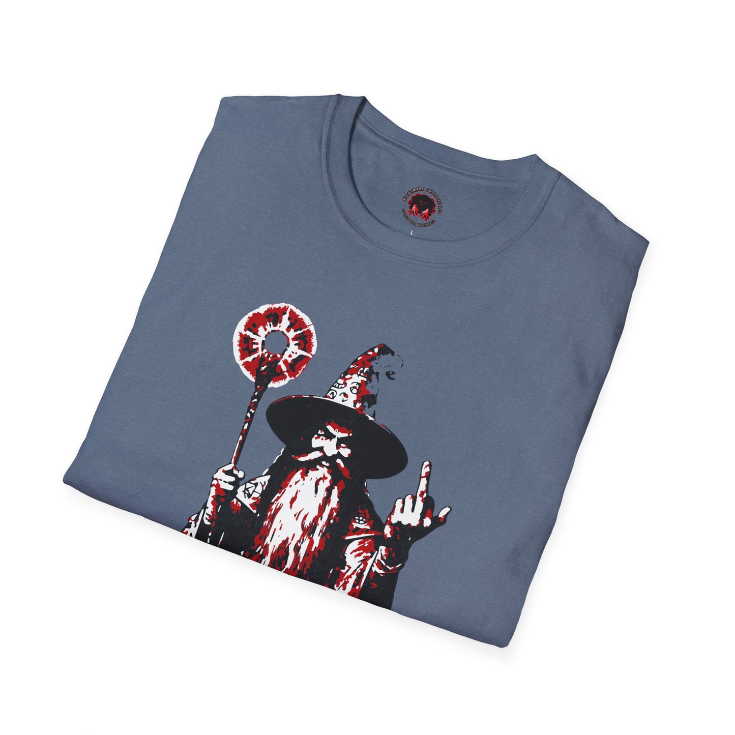 Unisex Soft Style T-Shirt - F*ck Normal Middle Finger Wizard Design