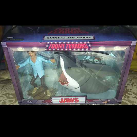 Neca Tiny Terrors Jaws Quint Vs Shark Action Figure Set