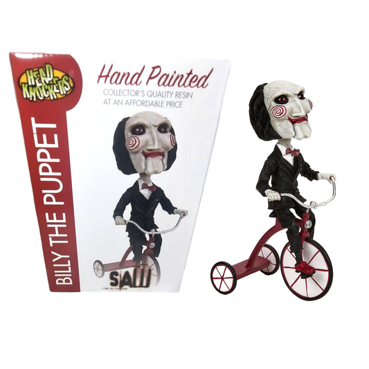 2022 Neca Official Billy The Puppet Saw Head Knocker Horror Resin Bobblehead New In Box