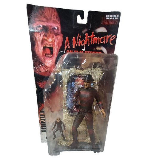 McFarlane 1998 Series 1 Movie Maniacs Freddy Krueger Nightmare On Elm Street 7" Figure New In Package Clean window!